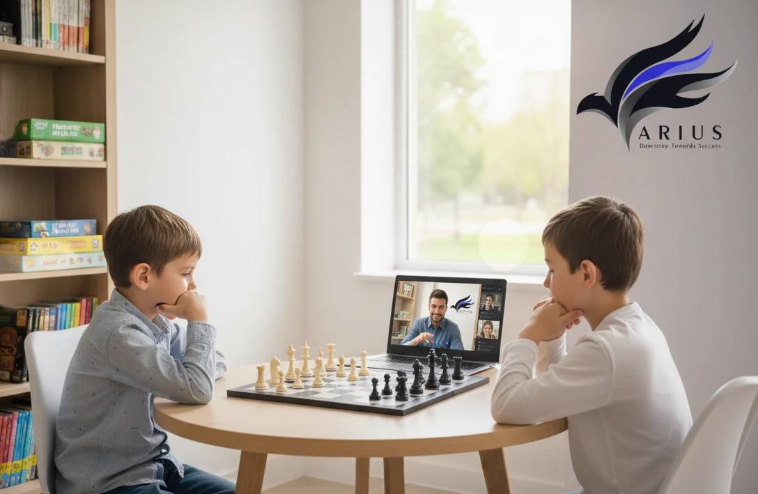 One-to-Two Online Chess Coaching – Interactive chess learning with friends at Arius Learning